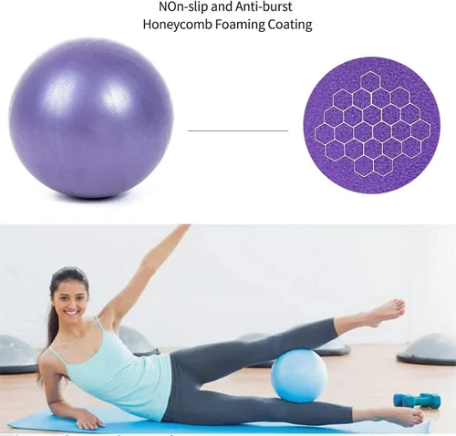 Vista 5 de Mini Yoga Balls 9 Inch Exercise Pilates Therapy Balance Micropore Ball Barre Equipment for Home Stability Training Physical Core Training