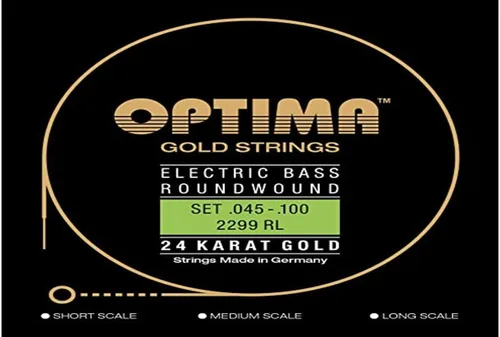 Optima Cuerdas Bajo Eléctrico Cuerdas Oro Cuerdas Redondo Herida Set 4 cuerdas reg-light 2299L