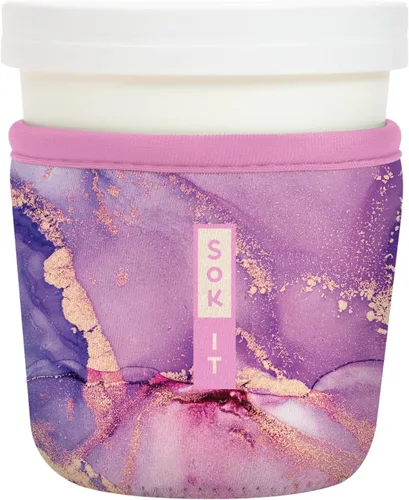 Vista 28 de Sok It IceCreamSok Cubierta de Neopreno Aislante (Floral Abstracto, Pintas de Helado Rectas)