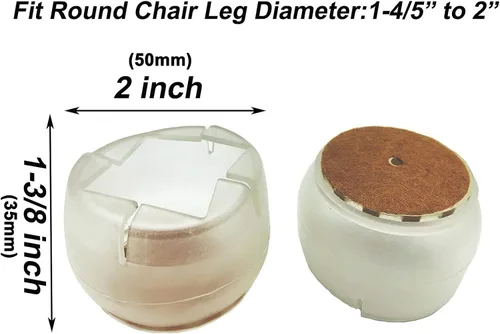 Vista 2 de Maydahui 16 protectores redondos para patas de silla, fundas de silicona para patas de mesa, para muebles que evitan arañazos, deslizamientos, tapas