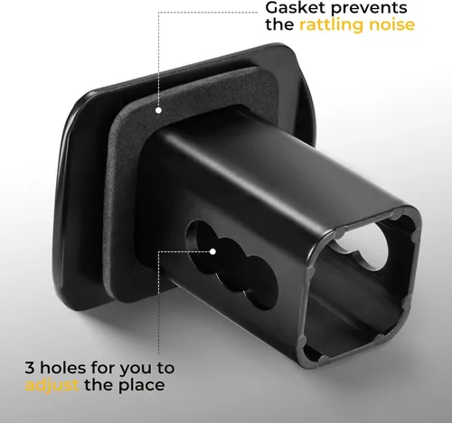 Vista 6 de BougeRV Cubierta de enganche de remolque de metal con bandera estadounidense para receptores de 2 pulgadas, cubierta de tubo de aluminio