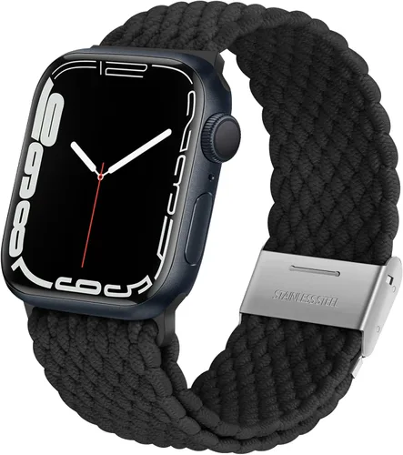 Anlinser Solo Loop trenzada compatible con Apple Watch Band de 1.654 pulgadas, 1.614 pulgadas, 1.575 pulgadas, 1.496 pulgadas, correa deportiva de