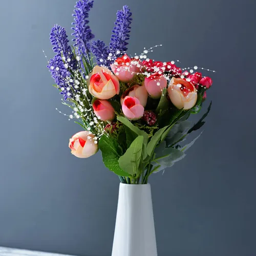 Vista 2 de Velas flotantes, velas flotantes, perlas artificiales, cadena de cuentas, guirnalda de flores, alambre con cuentas para decoración de bodas