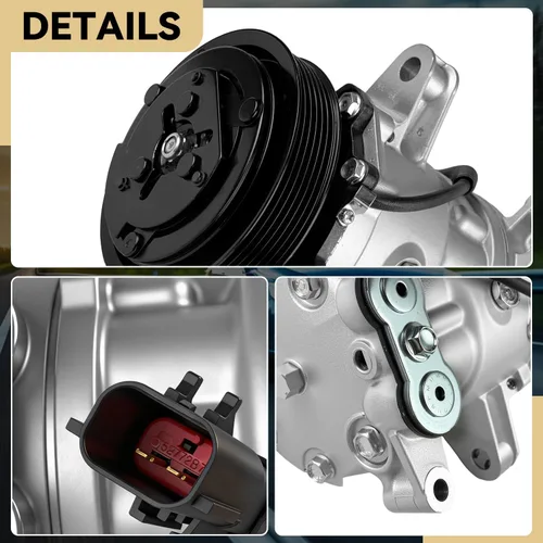 Vista 7 de Compresor de A/C con embrague compatible con Durango 2000-2003 4.7L 5.9L, para Dodge Dakota 2002-2003, para Ram 1500 2500 3500 2002-2003, CO 4854C