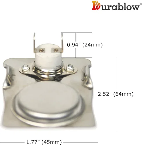 Vista 2 de Durablow MFB TS120 - Ventilador de estufa de chimenea, termostato magnético de cerámica, interruptor automático encendido a 120 °F (122.0 °F)