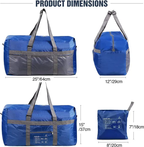 Vista 5 de REDCAMP Bolsa de viaje plegable, bolsa deportiva grande, 75L96L100L, bolsa de asas impermeable ligera