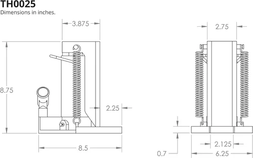 Vista 9 de TEMCo Gato Hidráulico para Contenedor/Máquina (2.5 Ton - 5 Ton) Capacidad de Elevación TH0025
