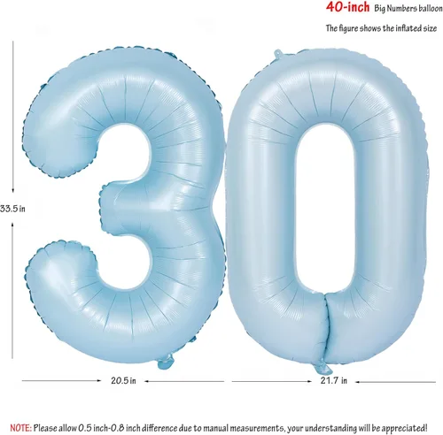Vista 262 de Globos de 40 pulgadas con números de caramelo, papel de aluminio de helio, globos de látex de Mylar para fiesta de cumpleaños, decoración digital 0