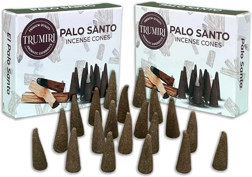 Conos de incienso Palo Santo Total de 20 conos de incienso Paquete doble de 10 conos de insencia Conos de incienso perfumados Aromas de incienso