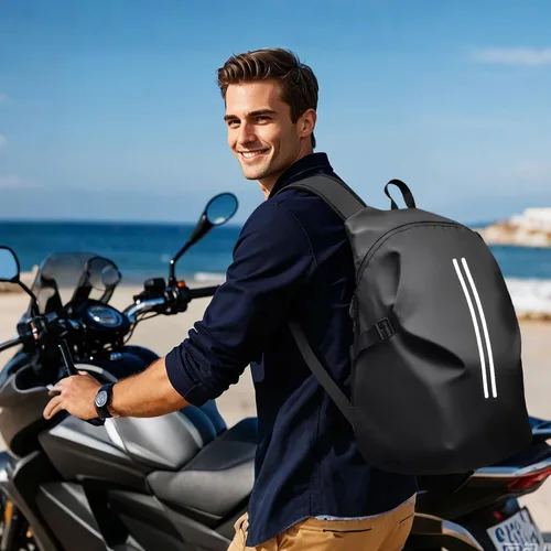 Vista 34 de Mochila de motocicleta,Mochila de casco resistente al agua para hombres,Accesorios de motocicleta,Mochila de viaje