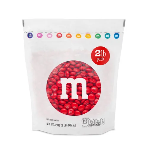 Vista 22 de M&M's - Bolsa de dulces de un solo color, de chocolate con leche, a granel.