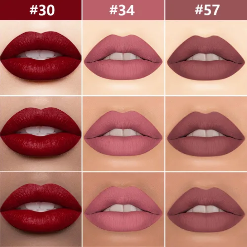 Vista 125 de evpct 1Pcs Lápiz de Labios Mate y Set de Lápiz de Labios Líquido para Mujeres, Lápiz de Labios Mate de Durazno Oscuro Púrpura, Resistente a Manchas