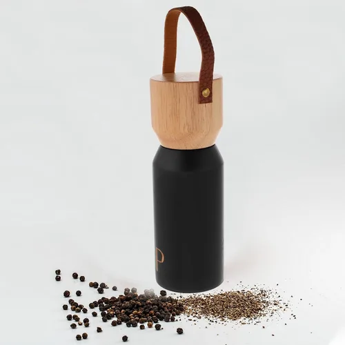 Vista 6 de Manual Wooden Pepper Grinder Salt Mill for Home Kitchen Bbq Camping Versatile Spice Grinding Bottle with Sturdy Wood Construction Easy to Clean and
