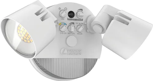 Vista 18 de Lithonia Lighting HomeGuard - 2 luces LED de inundación para exteriores, luces LED para exteriores, sensor de atardecer a amanecer, lúmenes Blanco