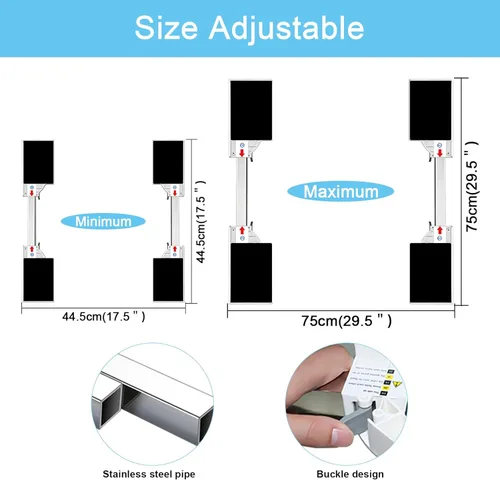 Vista 2 de Washer Dryer Stacking Kit, Universal Stacking Kit for Washer and Dryer, Adjustable 29"/28"/27"/26"/25"/24" Stackable Stacking Kit Replacement with