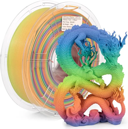 Vista 12 de iSANMATE Filamento PLA rápido de 0.069 in, 26.5 lbs, paquete de filamento para impresora 3D, precisión dimensional ±0.0.079 in, negro, blanco, rojo