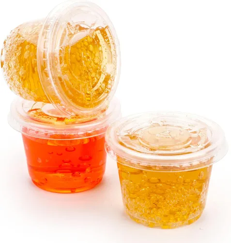 Vista 8 de Golden Apple, 3.25oz 100sets de plástico transparente Jello Shot Souffle Tazas con tapas, taza de muestreo