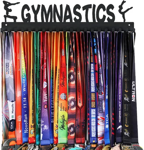 Goutoports Soporte de exhibición para medallas, She Believed She Could She Did, colgador de pared personalizado para corredor de carreras