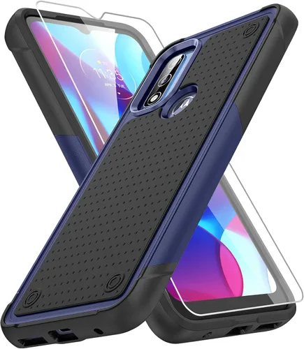 Vista 7 de Funda para Moto G Pure/G Play 2023 /G Power 2022 con protector de pantalla, [prueba de caídas de grado militar] Funda protectora resistente a prueba
