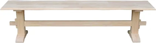 Vista 3 de International Concepts - Banco de borde vivo, color marrón