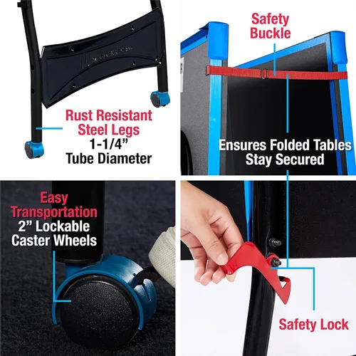 Vista 4 de MD Sports Table Tennis Tables Multiple Styles Ping Pong Tables, Foldable for Easy Storage with Nets Included, Perfect for Family Game Rooms