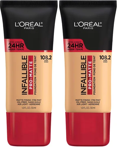 Vista 37 de L'Oreal Paris Cosmetics Makeup Infallible Pro-Matte - Base líquida de larga duración, True Porcelain, 1 onza líquida.