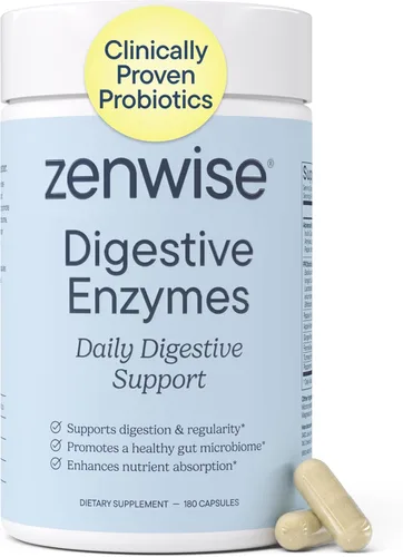 Vista 11 de Zenwise Health Enzimas digestivas para la salud intestinal y el alivio de la hinchazón, suplemento de digestión de múltiples enzimas