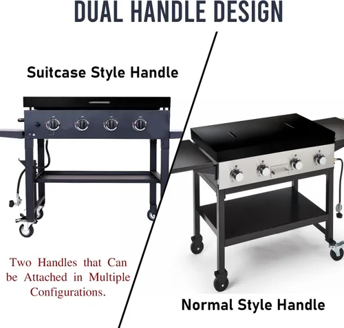 Vista 6 de FEBTECH - Cubierta de plancha -Se adapta a la parrilla Blackstone 5004 de 36 pulgadas - Cubierta de parrilla superior plana con asas de acero