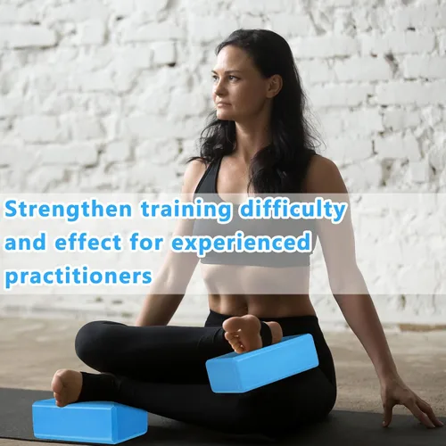 Vista 4 de 20 bloques de yoga de 9 x 6 x 3 pulgadas, bloques de espuma EVA de alta densidad, bloques de ejercicios de espuma de yoga que mejoran el equilibrio