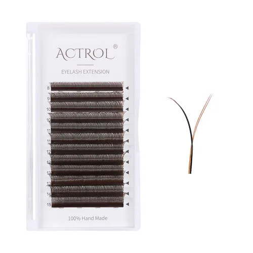 Vista 33 de YY - Extensiones de pestañas negras rizadas C 0.002 in, 0.315 in, extensión de volumen de pestañas, abanicos fáciles, 4D en forma de Y, pestañas