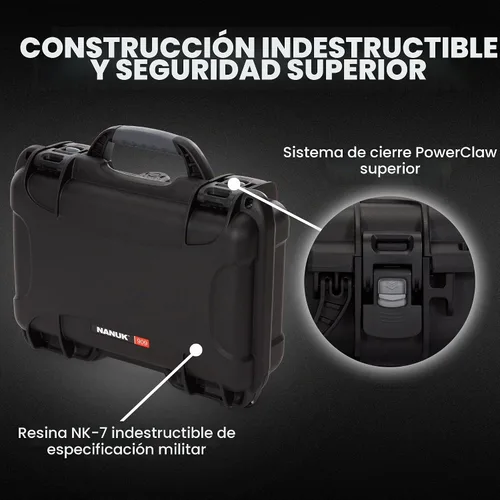 Vista 2 de Nanuk 909 Estuche rígido impermeable con inserto de espuma - Negro