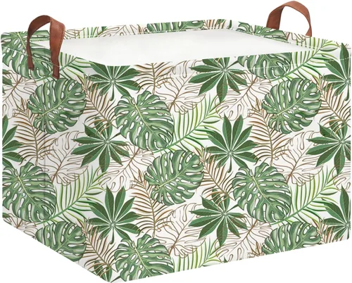 Vista 39 de Cesta de almacenamiento rectangular con asas, papelera plegable para juguetes para niños, caja de libros, cesta de regalo (murciélago)