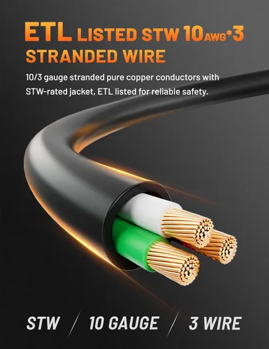 Vista 6 de MECMO Adaptador de 30 amperios a 110 RV con conector de bloqueo, cable de enchufe de alimentación NEMA 5-15P a L5-30R, adaptador doméstico de 15 A