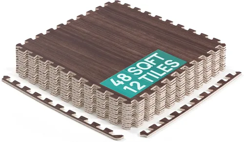 Vista 11 de Yes4All Alfombrillas Entrelazadas de EVA, Baldosas de Suelo tipo Rompecabezas, Acolchado de Suelo de Espuma con Borde para Muebles, Espacio del F.