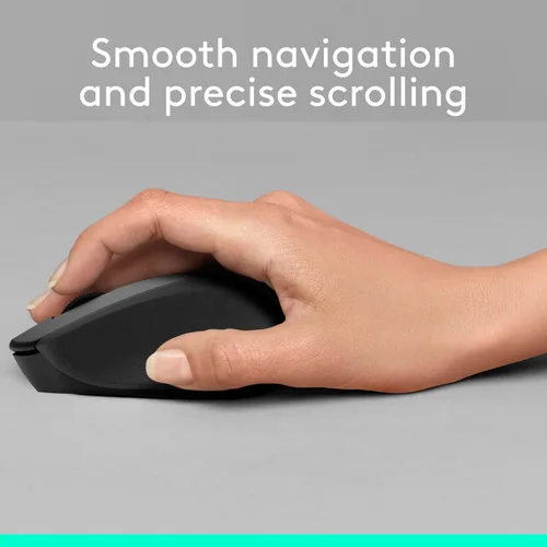 Vista 4 de Logitech M330 Silent Plus, mouse inalámbrico grande, color negro, Negro