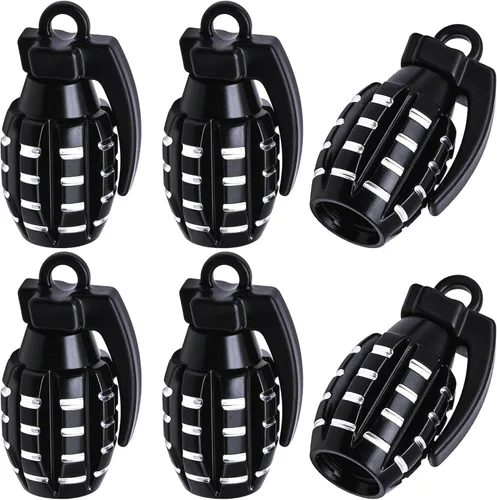 Vista 127 de 4 tapas de válvula de neumático, cubiertas universales de válvula de neumático de aleación de aluminio para automóviles, camiones, SUV, Negro