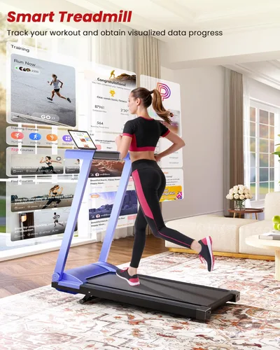 Vista 2 de 4-in-1 Treadmills for Home with Incline and Handles, Foldable Treadmill for Home Small Spaces, 300 LBS Capacity 3.0 HP 7.5 MPH Folding Running