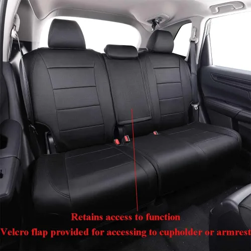 Vista 6 de EKR - Fundas para asientos de Honda HRV a la medida, EX, EX-L, LX 2016 2017 2018 - Funda de asiento para camionetas SUV, juego completo