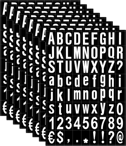 Vista 9 de Zonon 8 hojas de pegatinas de números para buzón, kit de letras y números de vinilo autoadhesivo para buzón, letreros, ventana, puerta, automóviles