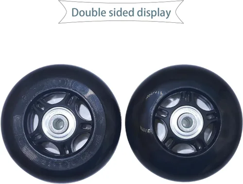 Vista 3 de Mute - Juego de ruedas de repuesto para maleta de equipaje de 3.15 pulgadas de diámetro exterior resistente al desgaste (3.15 x 0.94 pulgadas)