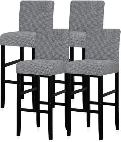 Vista 11 de Lellen - Fundas para taburete de bar de jacquard, fundas para silla de taburete de bar, fundas para silla de bar, fundas para taburete de bar