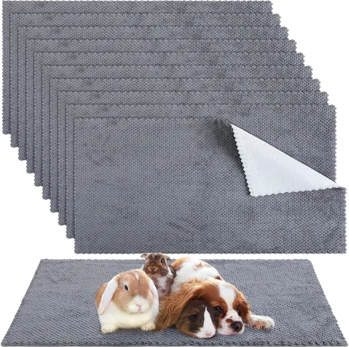 Vista 8 de Vitalcozy 10 piezas de forro lavable para jaula de conejillo de indias, ropa de cama para ratas para cobayas, control absorbente, almohadillas