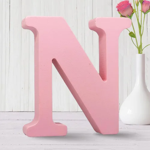 Vista 28 de AOCEAN Letras de madera rosa de 6 pulgadas sin terminar, letras de madera para pared MAGA, letras decorativas de pie en rodajas, tablero de letreros