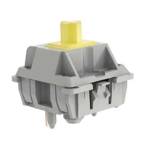 Vista 4 de DUROCK Interruptores táctiles Sunflower T1, interruptor de teclado táctil Pom T1 de 2.36 oz, interruptores de teclado mecánicos preiluminados de 5