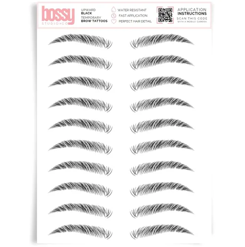 Vista 75 de Brows by Bossy Tatuaje temporal para cejas 8 colores y 6 estilos adhesivos impermeables para cejas, tatuajes falsos para el cabello como pelar