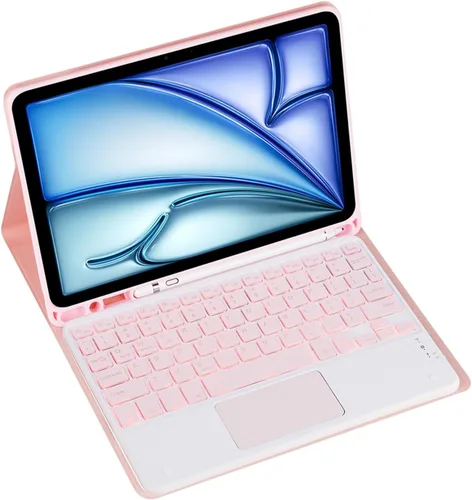 Vista 29 de Funda de teclado para Samsung Galaxy Tab A8 (2021) de 10.5 pulgadas SM-X220/X225 Tablet teclado desmontable, funda de cuero totalmente envuelta