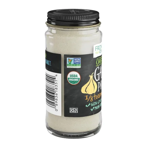 Vista 2 de Frontier - Botella orgánica de ajo en polvo, 2.33 onzas