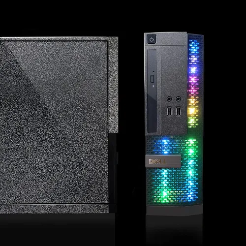 Vista 2 de Dell PC Treasure Box RGB Computadora de escritorio Intel Quad Core I5 hasta 3.6G, 16G, 512G SSD, WiFi y Bluetooth, teclado y mouse RGB para PC, DVD