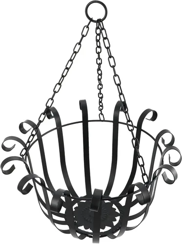 DOITOOL Cestas colgantes de metal para maceta, soporte redondo de alambre con cadena, macetas colgantes de alambre de metal para porche, césped,