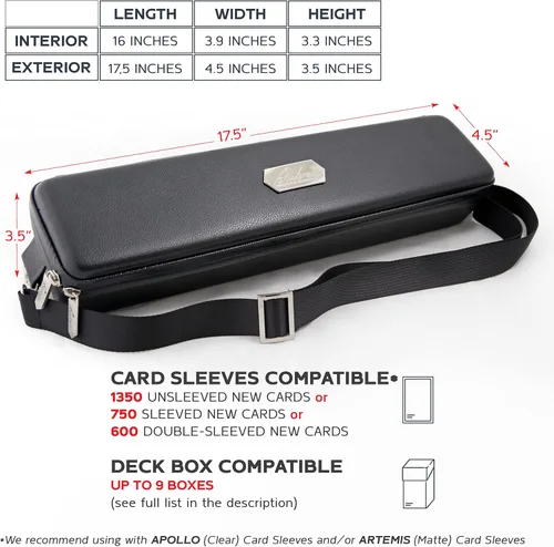 Vista 3 de Quiver Time Funda Negra para Cartas de Quiver - Estuche para Baraja de TCG, Bolsa para Cartas de Juego